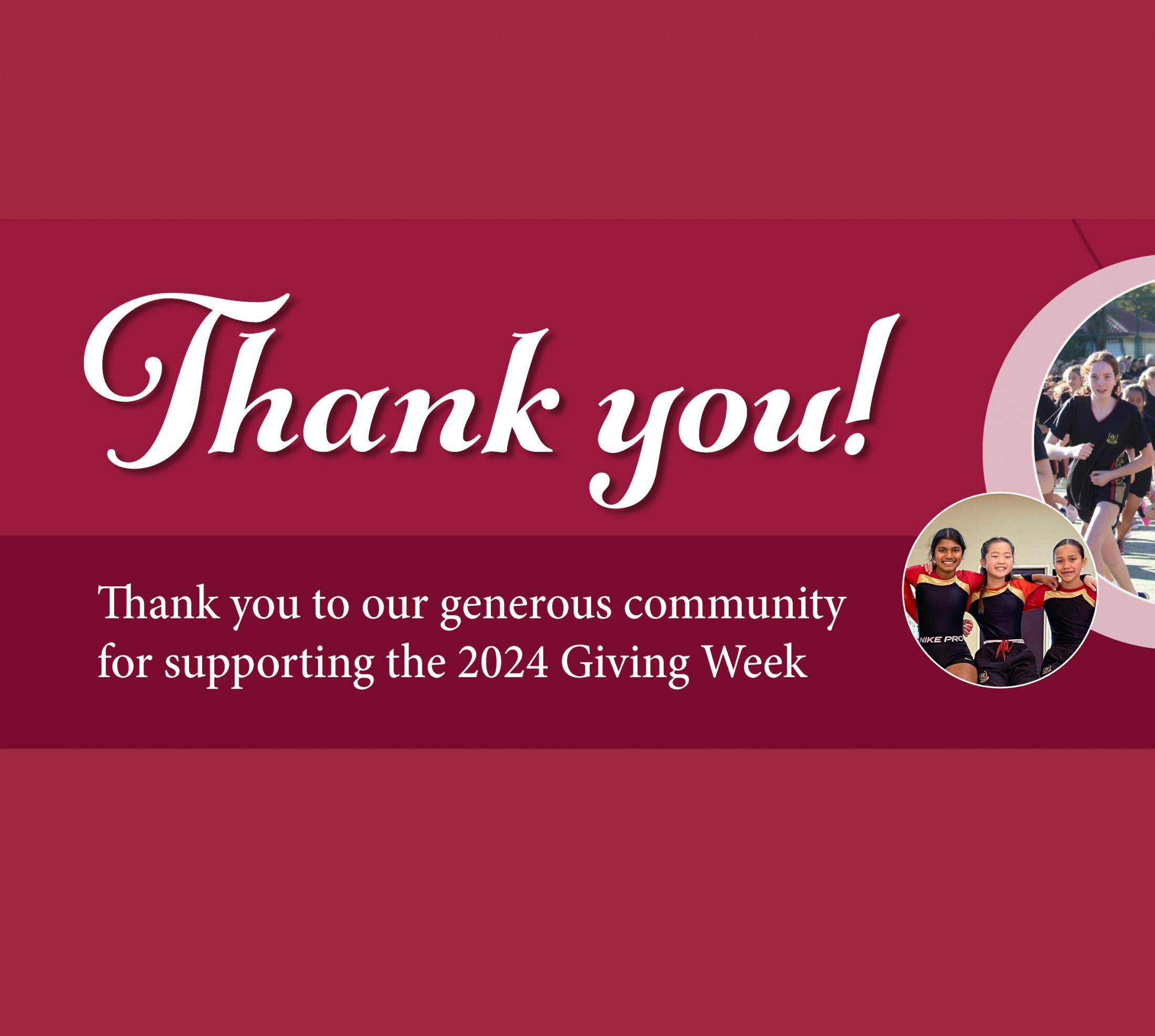 2024 Baradene Giving Week - Thank you!