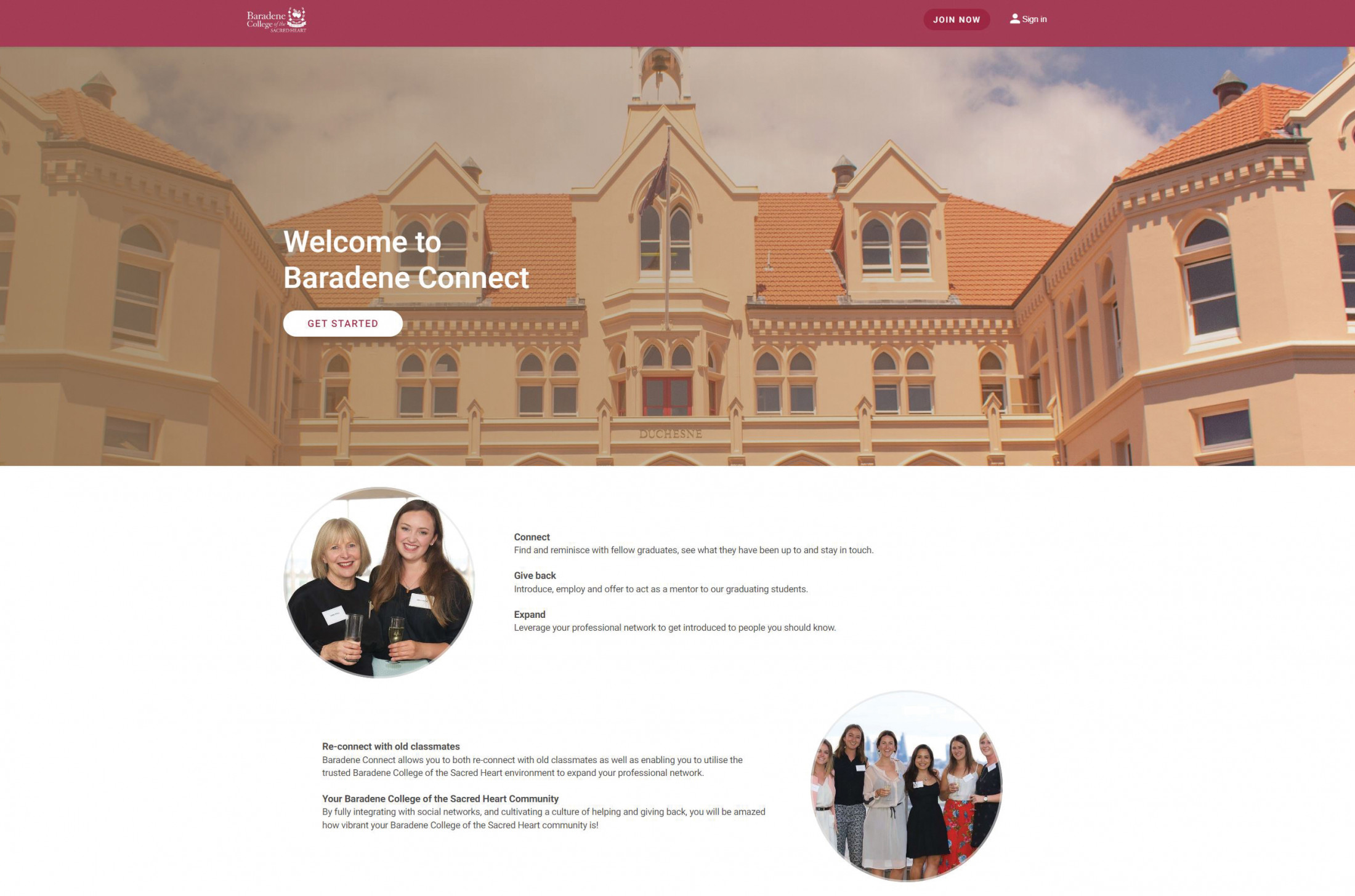 Baradene Connect (Alumnae Platform)