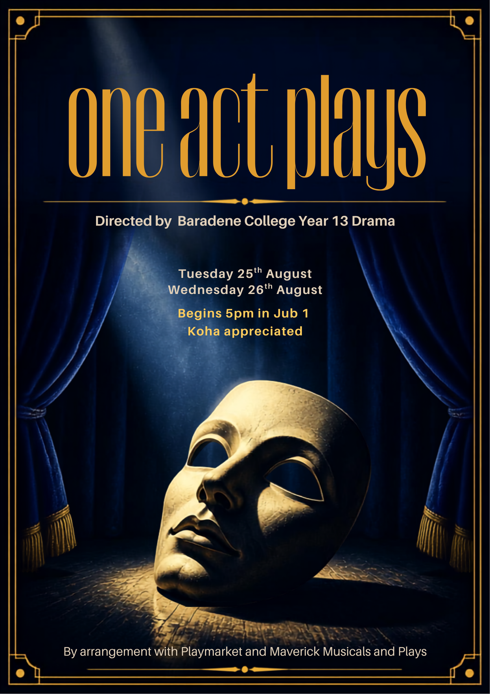 One Act Plays Poster 2026